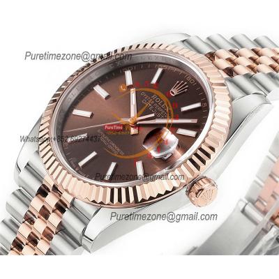 Datejust 41 126331 DD3235 Automatic Mens Watch Best Edition DDF SS/RG Brown Stick Dial 904L SS Jubilee Bracelet