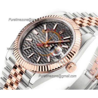 Datejust 41 126331 DD3235 Automatic Mens Watch Best Edition DDF SS/RG Gray Stick Dial 904L SS Jubilee Bracelet