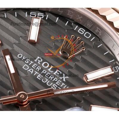 Datejust 41 126331 DD3235 Automatic Mens Watch Best Edition DDF SS/RG Gray Stick Dial 904L SS Jubilee Bracelet