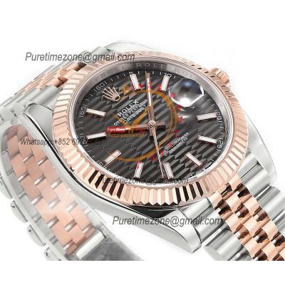 Datejust 41 126331 DD3235 Automatic Mens Watch Best Edition DDF SS/RG Gray Stick Dial 904L SS Jubilee Bracelet