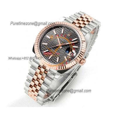 Datejust 41 126331 DD3235 Automatic Mens Watch Best Edition DDF SS/RG Gray Stick Dial 904L SS Jubilee Bracelet