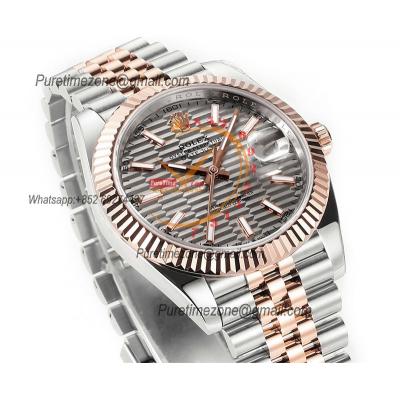 Datejust 41 126331 DD3235 Automatic Mens Watch Best Edition DDF SS/RG Silver Stick Dial 904L SS Jubilee Bracelet