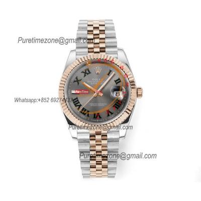 Datejust 41 126331 Wimbledon DD3235 Automatic Mens Watch Best Edition DDF SS/RG Gray Roman Dial 904L SS Jubilee Bracelet