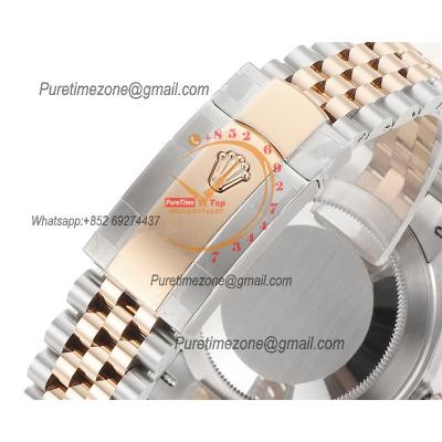 Datejust 41 126331 Wimbledon DD3235 Automatic Mens Watch Best Edition DDF SS/RG Gray Roman Dial 904L SS Jubilee Bracelet