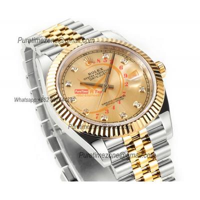 Datejust 41 126333 DD3235 Automatic Mens Watch Best Edition DDF SS/YG Gold Diamonds Dial 904L SS Jubilee Bracelet