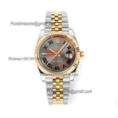 Datejust 41 126333 Wimbledon DD3235 Automatic Mens Watch Best Edition DDF SS/YG Gray Roman Dial 904L SS Jubilee Bracelet