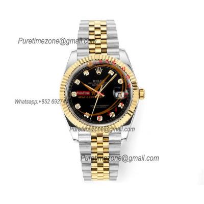 Datejust 41 126333 DD3235 Automatic Mens Watch Best Edition DDF SS/YG Black Diamonds Dial 904L SS Jubilee Bracelet