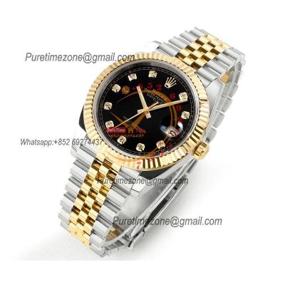 Datejust 41 126333 DD3235 Automatic Mens Watch Best Edition DDF SS/YG Black Diamonds Dial 904L SS Jubilee Bracelet