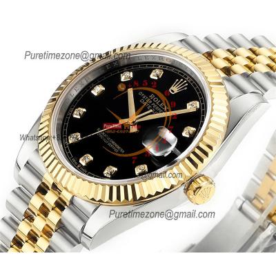 Datejust 41 126333 DD3235 Automatic Mens Watch Best Edition DDF SS/YG Black Diamonds Dial 904L SS Jubilee Bracelet