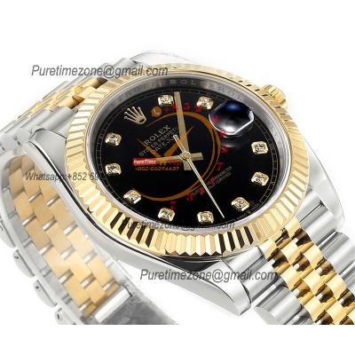 Datejust 41 126333 DD3235 Automatic Mens Watch Best Edition DDF SS/YG Black Diamonds Dial 904L SS Jubilee Bracelet