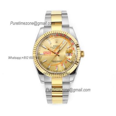 DDatejust 41 126333 DD3235 Automatic Mens Watch Best Edition DDF SS/YG Gold Stick Dial 904L SS Oyster Bracelet