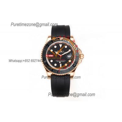 Yacht-Master 40 126655 A3235 Automatic Mens Watch Best Edition DDF RG 3D Ceramic Bezel Black Dial Oysterflex Strap