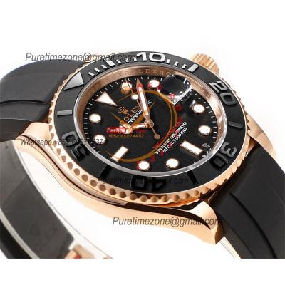 Yacht-Master 40 126655 A3235 Automatic Mens Watch Best Edition DDF RG 3D Ceramic Bezel Black Dial Oysterflex Strap