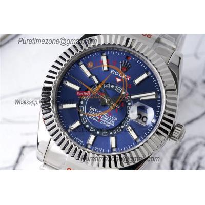 Sky Dweller 326934 A9001 Automatic Mens Watch Best Edition AIF Blue Stick Dial 904L Steel Oyster Bracele