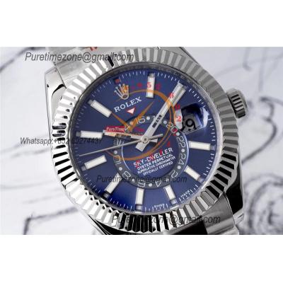 Sky Dweller 326934 A9001 Automatic Mens Watch Best Edition AIF Blue Stick Dial 904L Steel Oyster Bracele