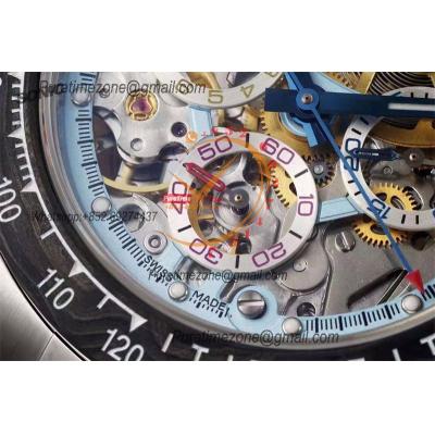 Daytona 116506 SA4130 Automatic Chrono Mens Watch Best Edition SONIC Carbon Bezel Skeleton Dial Oyster Bracelet