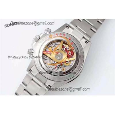 Daytona 116506 SA4130 Automatic Chrono Mens Watch Best Edition SONIC Carbon Bezel Skeleton Dial Oyster Bracelet