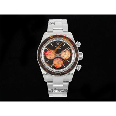 Artisans De GenèveHoney Daytona 116500 Best Edition ADGF SA4130 Autoamtic Chronograph Mens Watch Honey Black Orange Dial