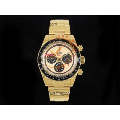 Artisans De GenèveHoney Daytona 116508 Best Edition ADGF SA4130 Autoamtic Chronograph Mens Watch YG Honey Gold Dial