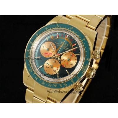 Artisans De GenèveHoney Daytona 116508 Best Edition ADGF SA4130 Autoamtic Chronograph Mens Watch YG Honey Green Dial