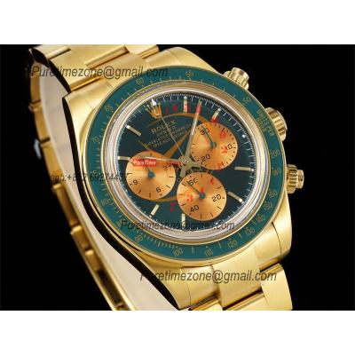 Artisans De GenèveHoney Daytona 116508 Best Edition ADGF SA4130 Autoamtic Chronograph Mens Watch YG Honey Green Dial