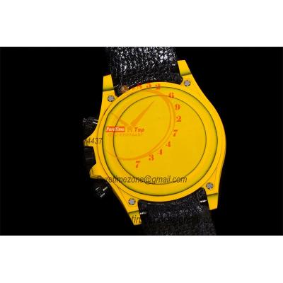 Daytona DIW Yellow Carbon Bumblebee SA4130 Autoamtic Chronograph Mens Watch Best Edition N6F V2 Yellow/Black Dial Nylon