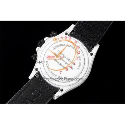 Daytona DIW White Carbon Ocellaris SA4130 Autoamtic Chronograph Mens Watch Best Edition N6F V2 Gray Black Dial Nylon