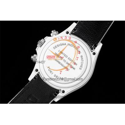 Daytona DIW White Carbon Crystal SA4130 Autoamtic Chronograph Mens Watch Best Edition N6F V2 White Dial Nylon