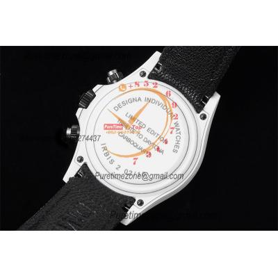 Daytona DIW White Carbon Lrbis SA4130 Autoamtic Chronograph Mens Watch Best Edition N6F V2 Black Dial Nylon