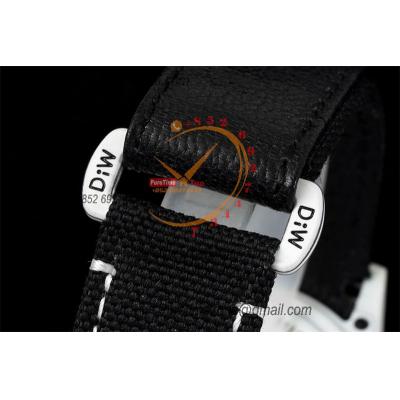 Daytona DIW White Carbon Lrbis SA4130 Autoamtic Chronograph Mens Watch Best Edition N6F V2 Black Dial Nylon