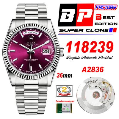 Daydate 36mm 118239 A2836 Automatic Mens Watch Bes...