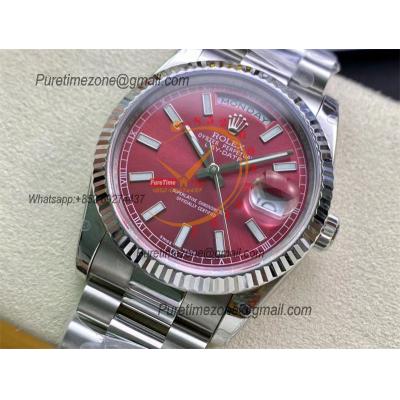 Daydate 36mm 118239 A2836 Automatic Mens Watch Best Edition BPF Cherry Stick Dial President Bracelet