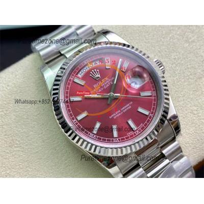 Daydate 36mm 118239 A2836 Automatic Mens Watch Best Edition BPF Cherry Stick Dial President Bracelet