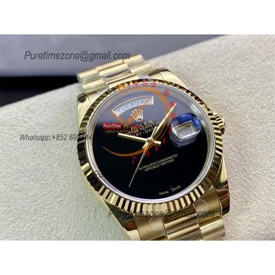 Daydate 36mm 18238 A2836 Automatic Mens Watch Best Edition BPF YG Onyx Dial President Bracelet