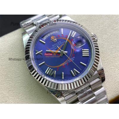 Daydate 40mm 228239 A3255 Automatic Mens Watch Best Edition BPF Blue Roman Dial President Bracelet