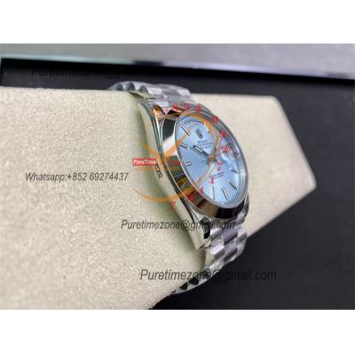 Daydate 40mm 228206 A3255 Automatic Mens Watch Best Edition BPF ICE Blue Stick Dial President Bracelet CHS