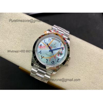 Daydate 40mm 228206 A3255 Automatic Mens Watch Best Edition BPF ICE Blue Arabic script Dial President Bracelet CHS