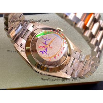 Daydate 40mm 228235 A3255 Automatic Mens Watch Best Edition BPF RG Brown Diamond Stick Dial President Bracelet