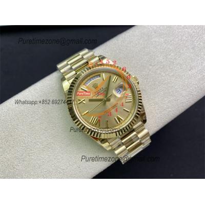 Daydate 40 228238 A3255 Automatic Mens Watch Best Edition BPF YG Gold Roman Dial President Bracelet CHS