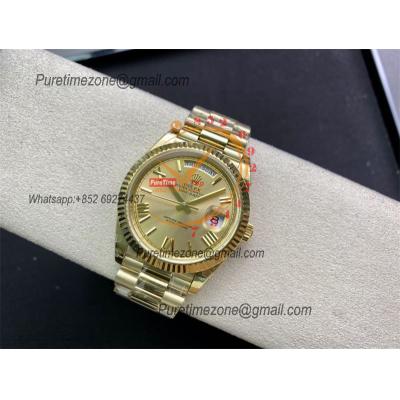 Daydate 40 228238 A3255 Automatic Mens Watch Best Edition BPF YG Gold Roman Dial President Bracelet CHS