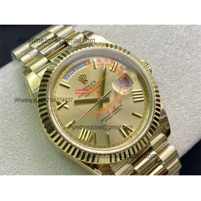 Daydate 40 228238 A3255 Automatic Mens Watch Best Edition BPF YG Gold Roman Dial President Bracelet CHS