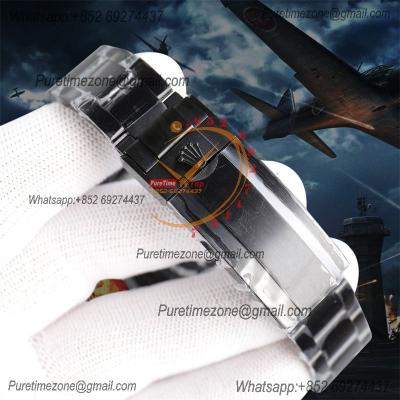 Submariner BLAKEN A3135  Automatic Mens Watch Best Edition BLAKENF 40 PVD Steel All Black Skull Dial Oyster SS Bracelet