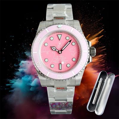 Submariner BLAKEN A3135 Automatic Mens Watch Best Edition BLAKENF 40 Pink Peppa Pig  Dial Oyster SS Bracelet CHS