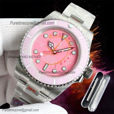 Submariner BLAKEN A3135 Automatic Mens Watch Best Edition BLAKENF 40 Pink Peppa Pig  Dial Oyster SS Bracelet CHS