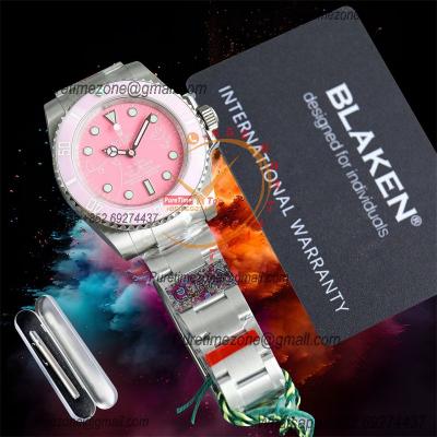 Submariner BLAKEN A3135 Automatic Mens Watch Best Edition BLAKENF 40 Pink Peppa Pig  Dial Oyster SS Bracelet CHS