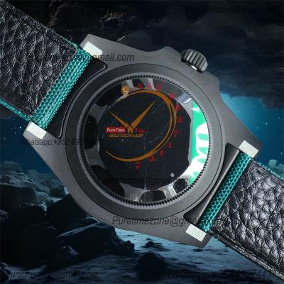 Submariner BLAKEN Forged Carbon  A3135 Automatic Mens Watch Best Edition BLAKENF 40 Black Dial Green Nylon CHS