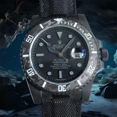 Submariner BLAKEN Forged Carbon  A3135 Automatic M...