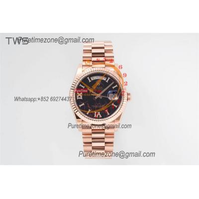 Day Date 36 128235 A2836 Automatic Womens Watch Best Edition TWSF RG  Eisenkiesel Diamond Dial President Bracelet  CHS