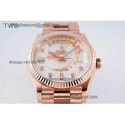 Day Date 36 128235 A2836 Automatic Womens Watch Best Edition TWSF RG MOP Diamonds Dial President Bracelet  CHS