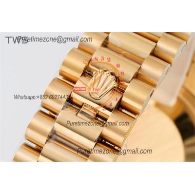 DayDate 36 128238 A2836 Automatic Womens Watch Best Edition TWSF YG White Roman Dial President Bracelet CHS